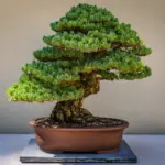Pine bonsai with old bark